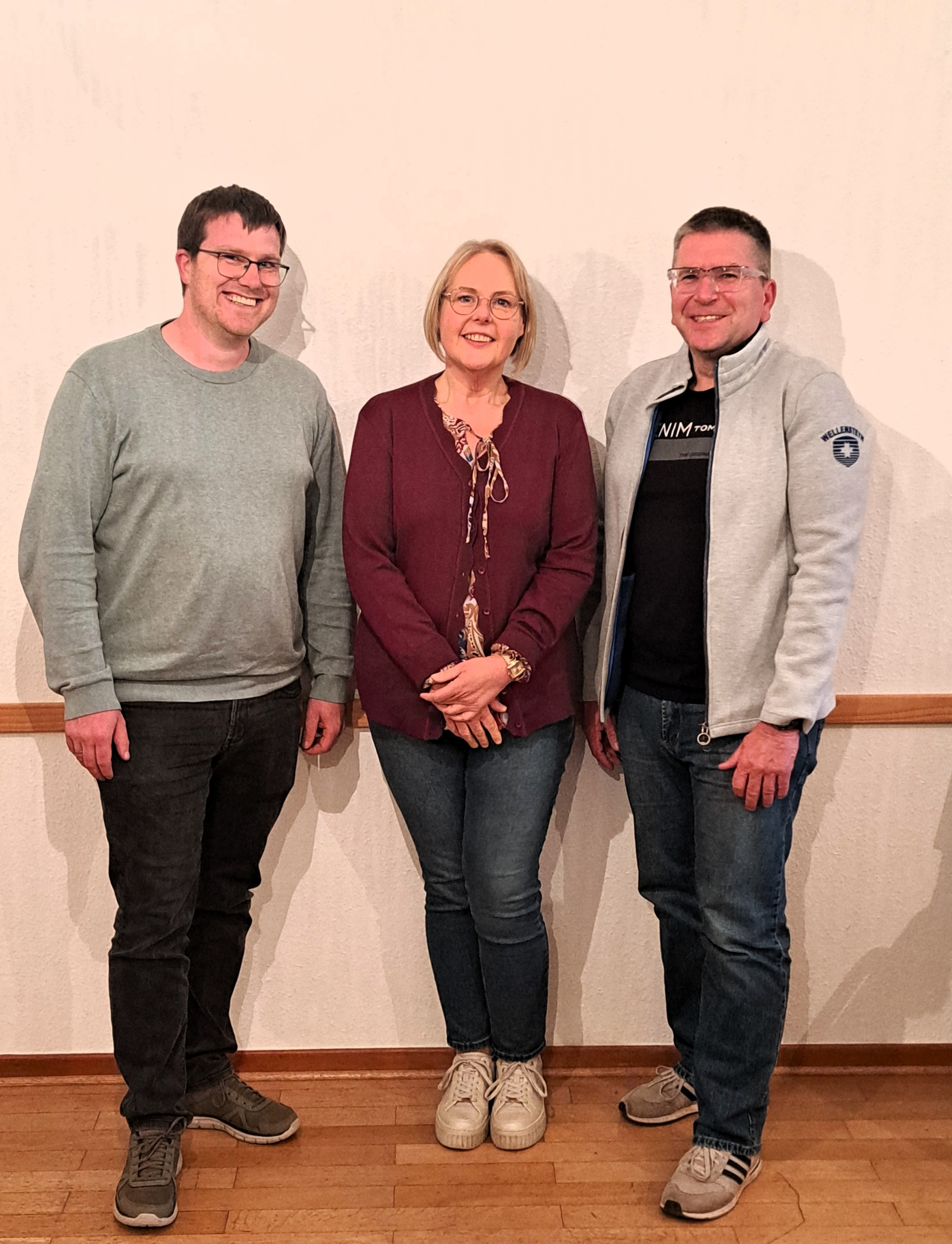 Der Vorstand des Rats des Pastoralen Raums: Philipp Hein (Mitglied im Leitungsteam), Nicole Thelen (Pfarrei Adenauer Land) und Erwin Wiesen (Pfarrei Obere Kyll)