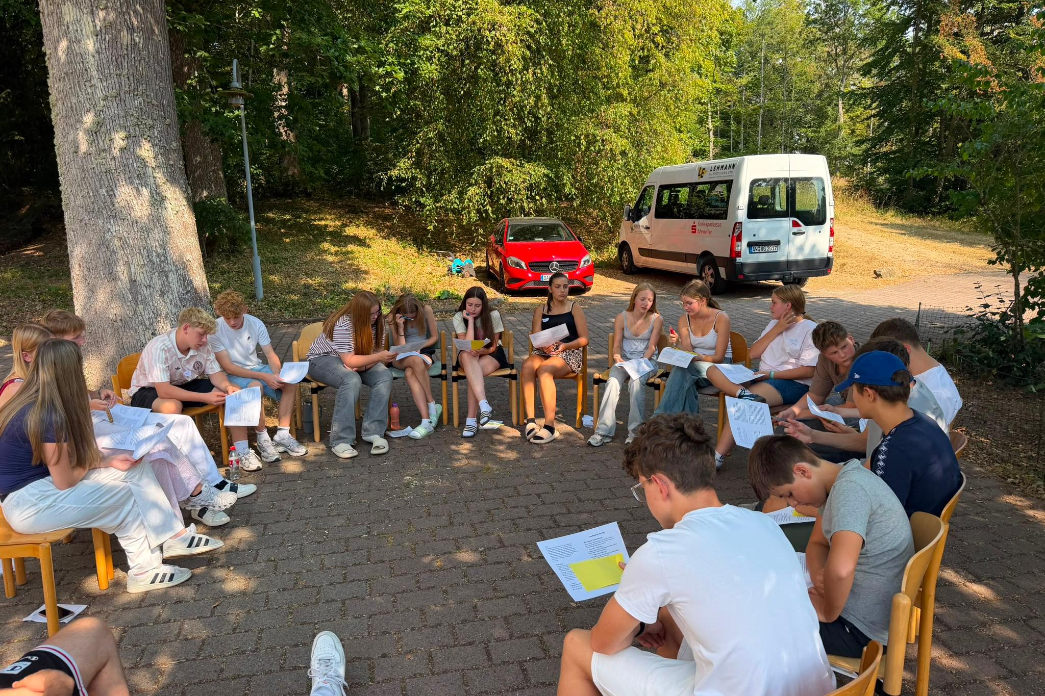 Austausch in der Gruppe beim Firmwochenende in Jünkerath