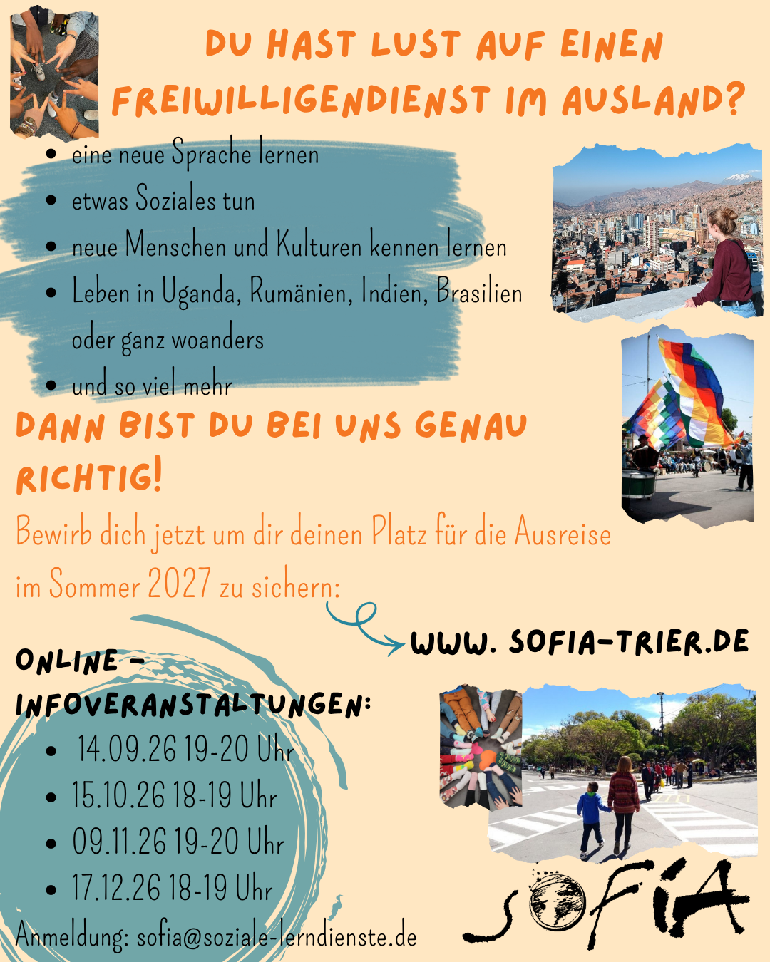 Bewirb dich jetzt für deinen Freiwilligendienst im Ausland (3) (c) SoFia e.V. Bewirb dich jetzt für deinen Freiwilligendienst im Ausland (3)