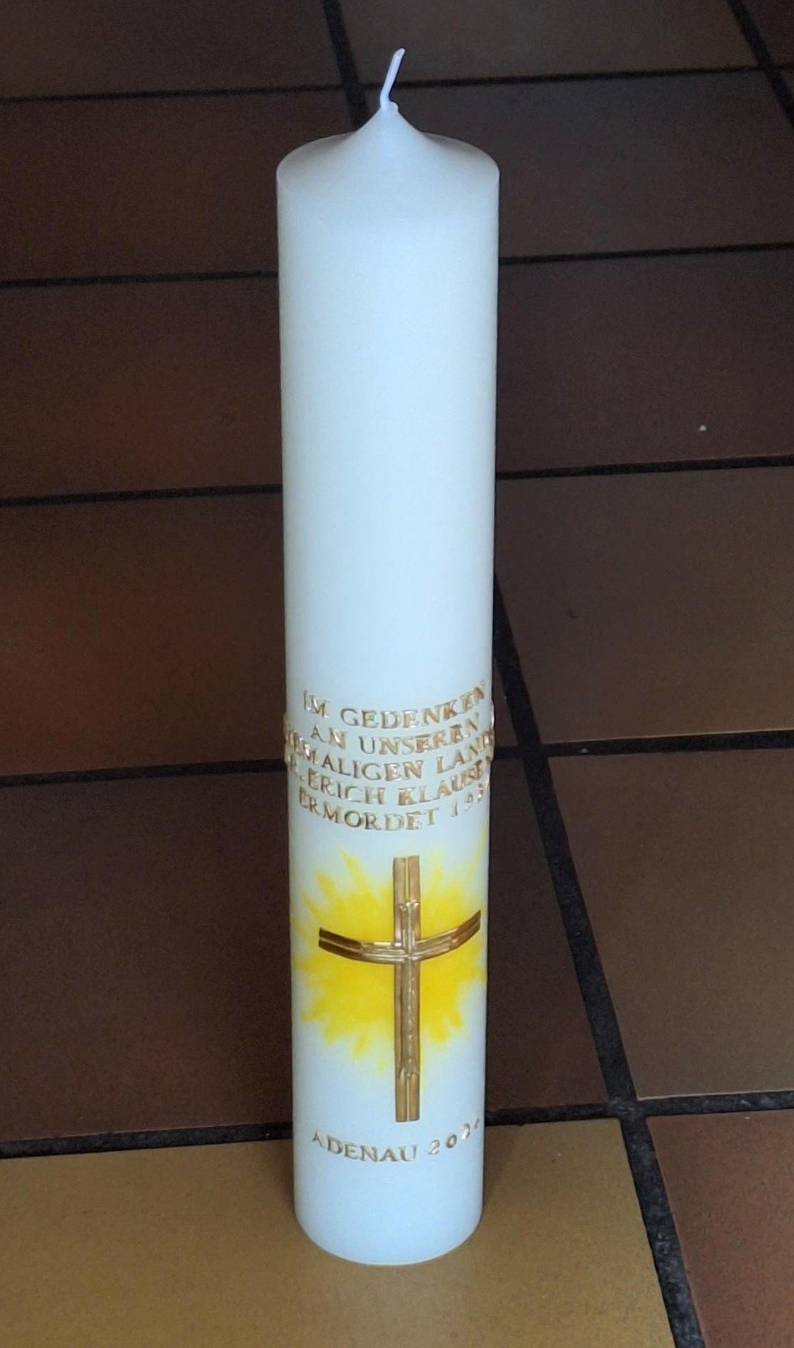 Gedenkkerze Erich Klausener (c) Rita Römer-Moch Gedenkkerze Erich Klausener