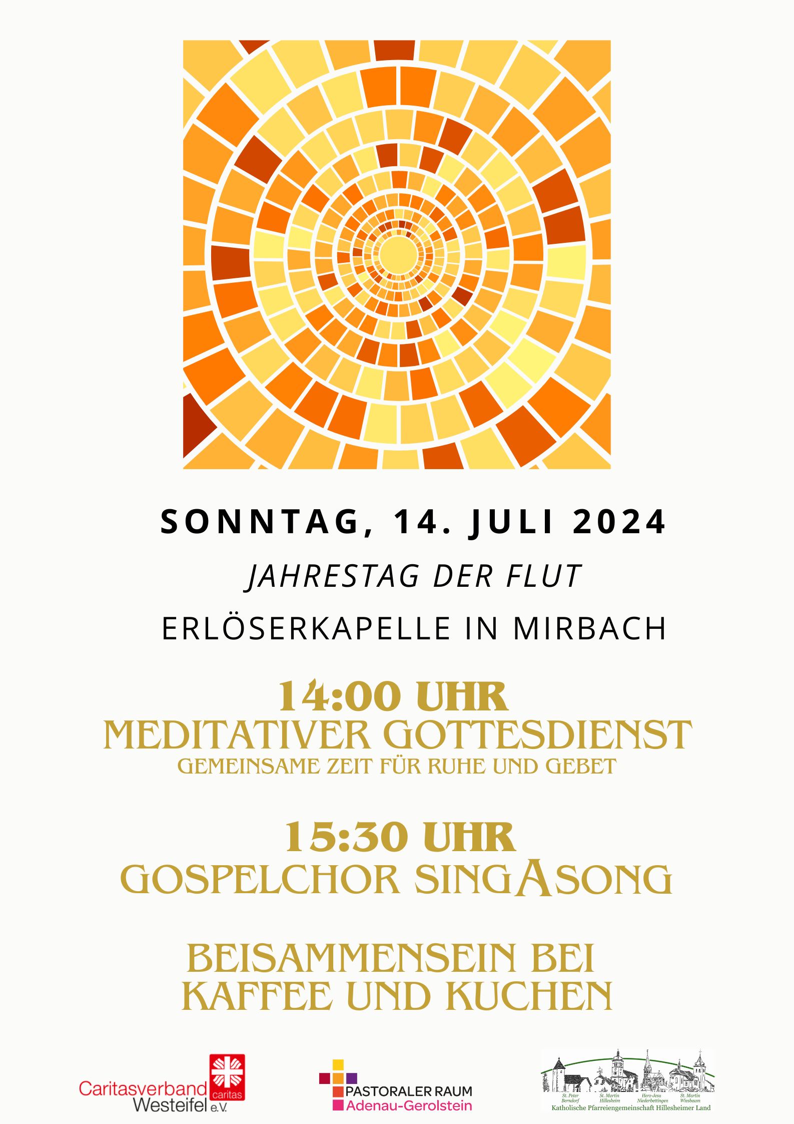 Jahrestag Flut Erlöserkapelle Mirbach