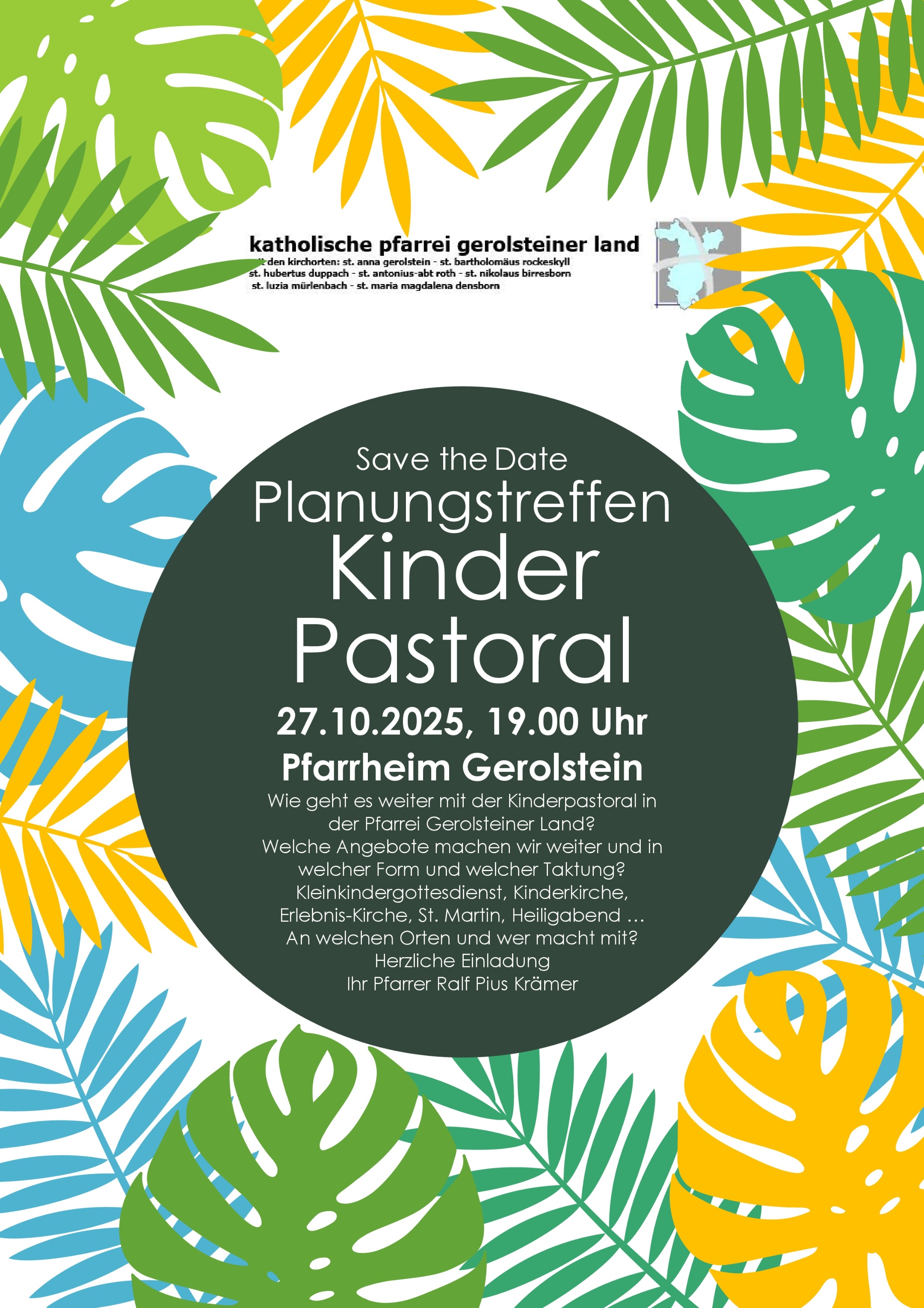 Kinderpastoral Gerolsteiner Land Einladung