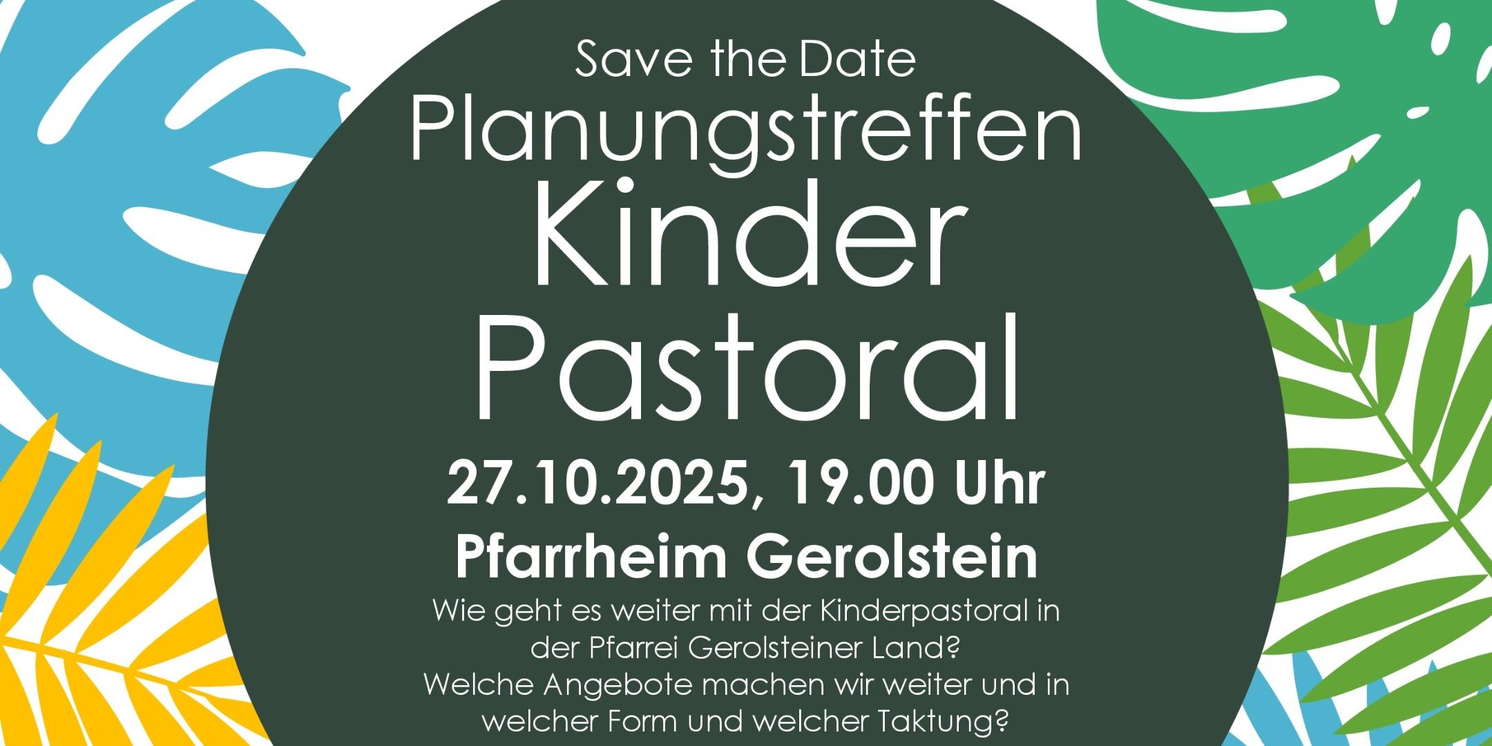 Kinderpastoral Gerolsteiner Land Einladung