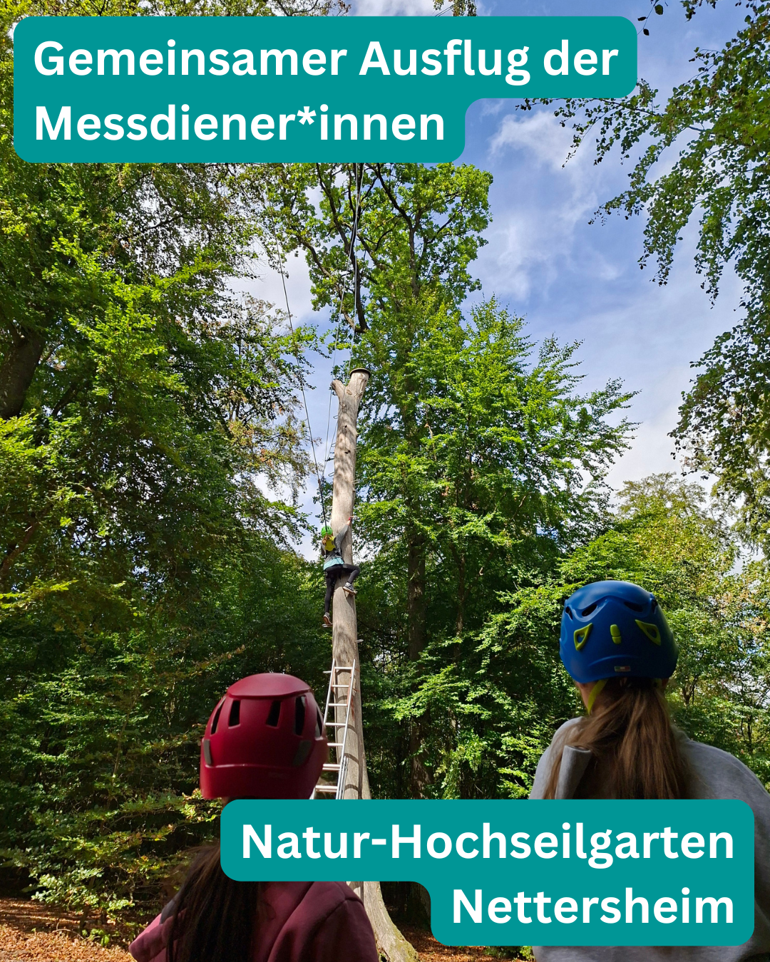 Die Kinder sichern sich gegenseitig.