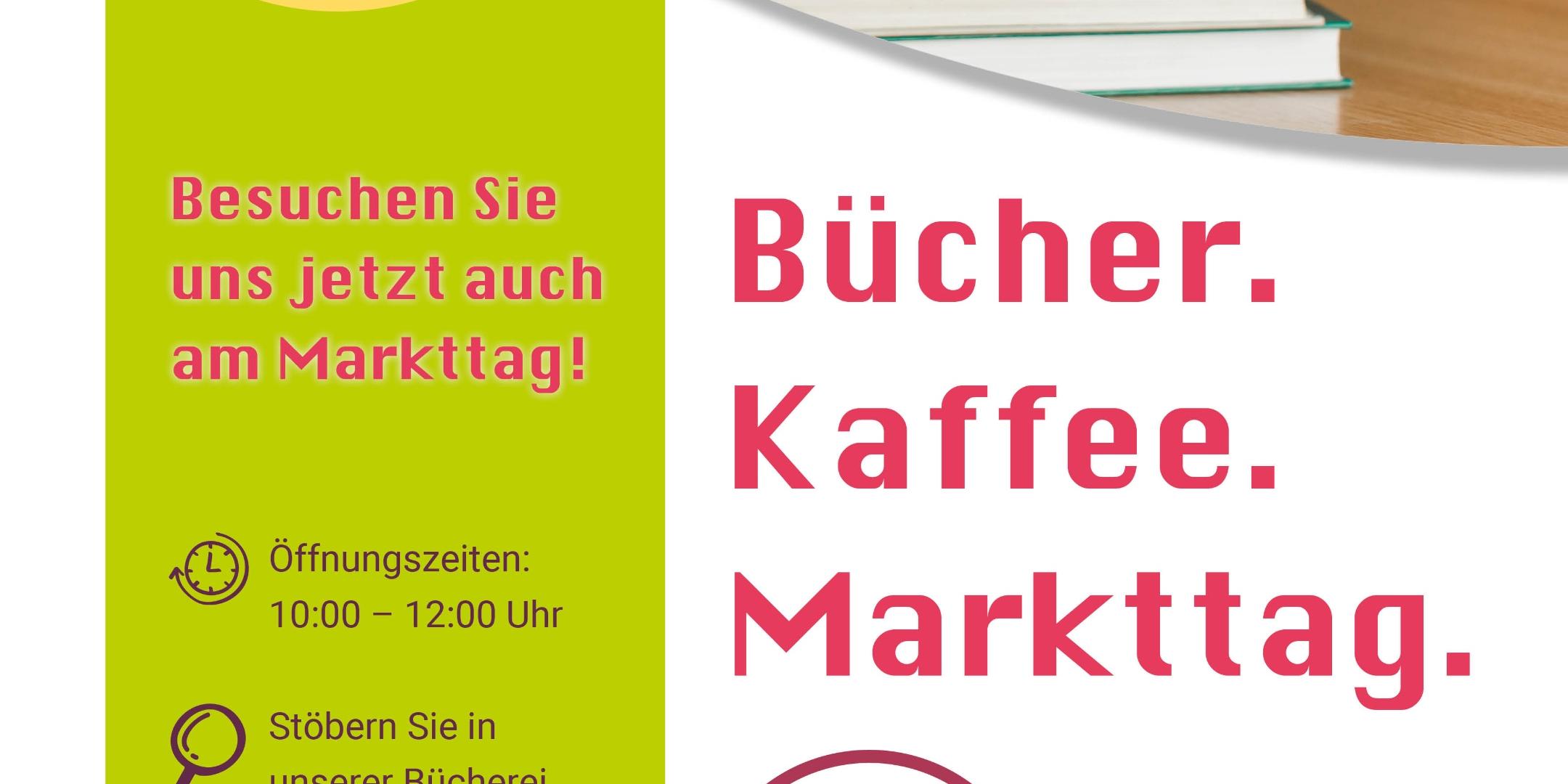 Plakat-Bücherei-Markttag