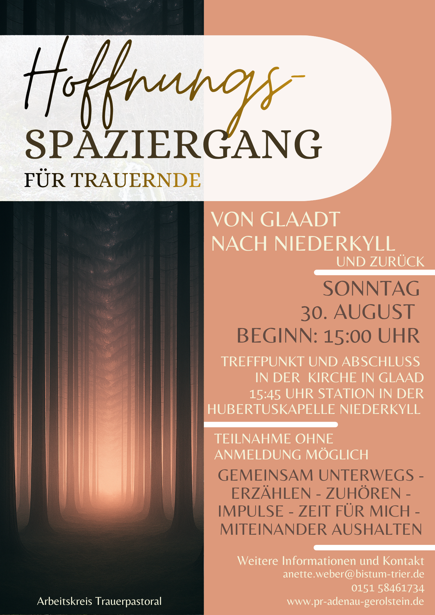 Plakat Hoffnungsspaziergang 082026