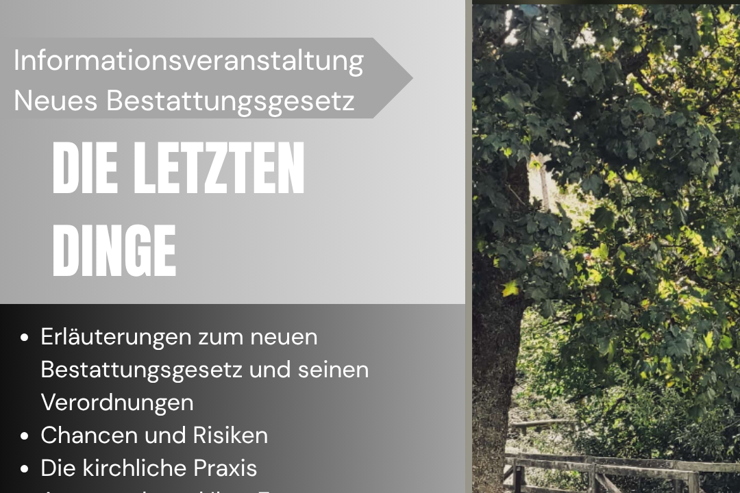 Plakat Infoabend Bestattungsgesetz