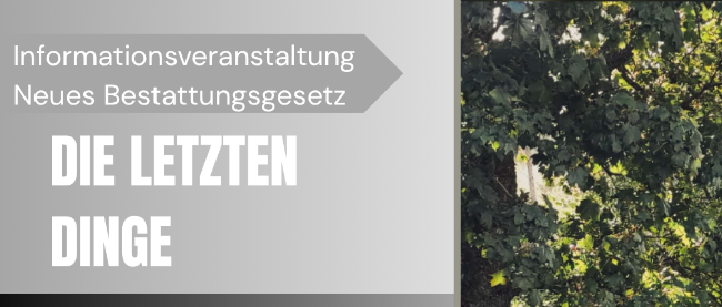 Plakat Infoabend Bestattungsgesetz