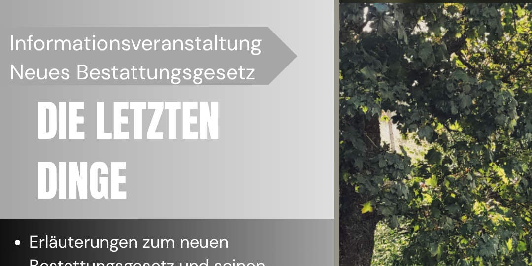 Plakat Infoabend Bestattungsgesetz
