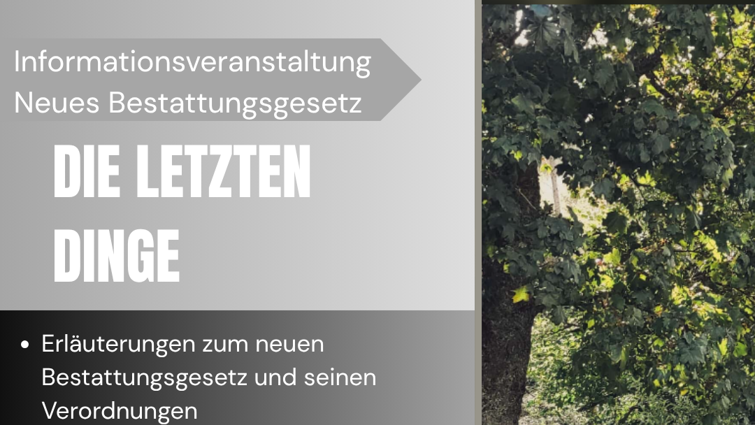 Plakat Infoabend Bestattungsgesetz
