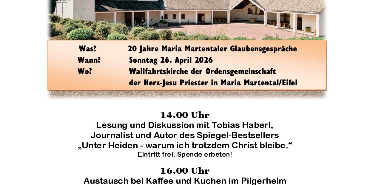 Plakat Maria Martentaler Glaubensgespräche