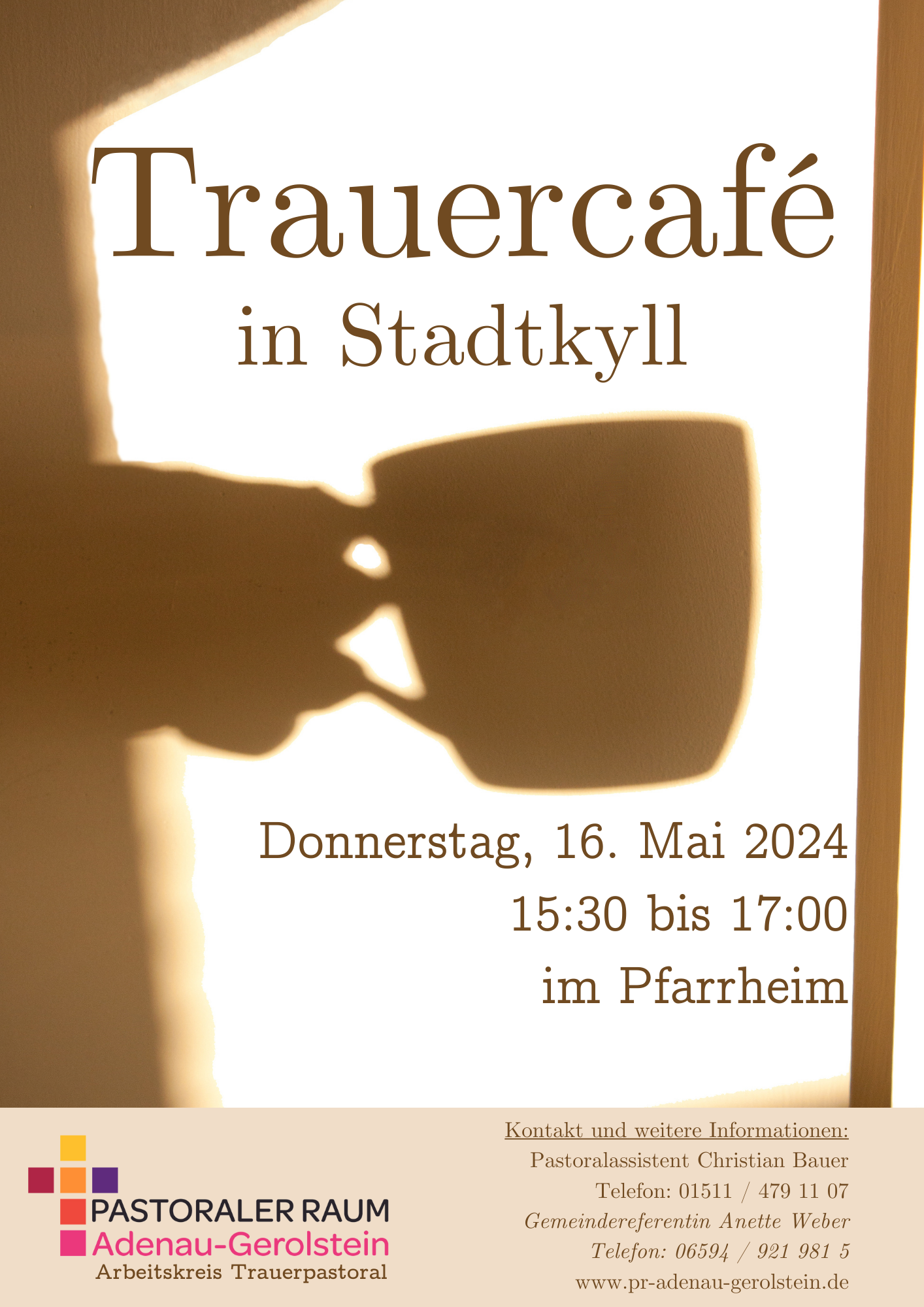 Plakat Trauercafe Stadtkyll