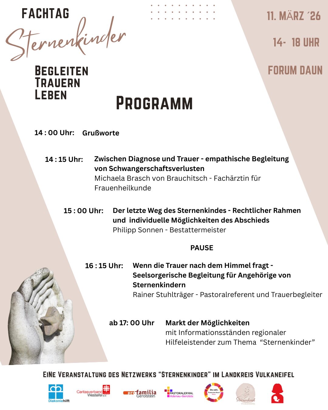 Programm des Fachtags 'Sternenkinder'