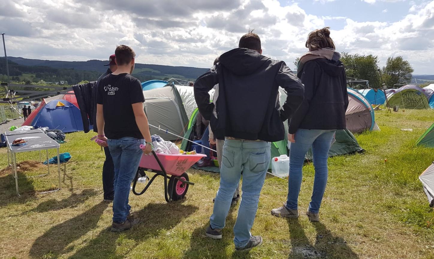 Lebensmittelsammlung mit der rose Schubkarre