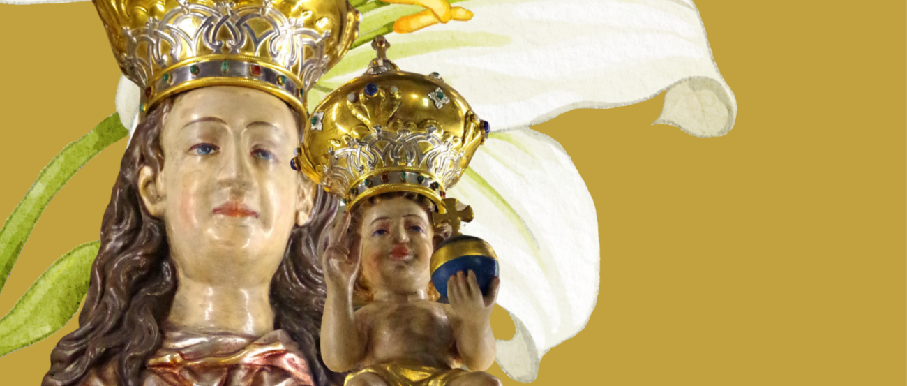 Wallfahrt Barweiler 2026_Signet_nur_Muttergottes_Lilie_farbig