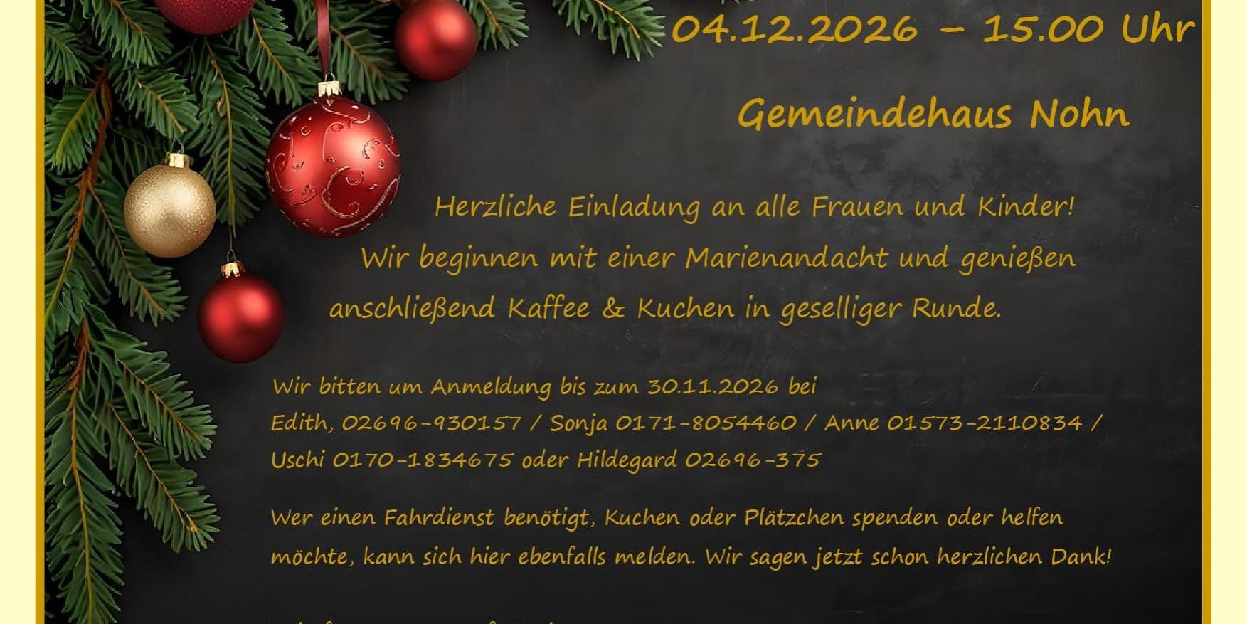 Adventsfeier Nohn 2026