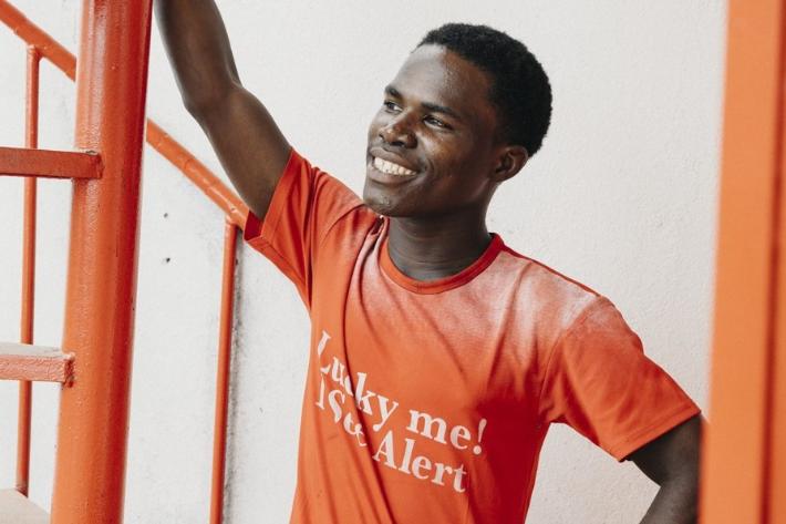 Das Foto zeigt Silas Teyim