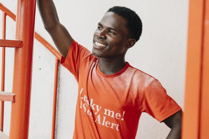 Das Foto zeigt Silas Teyim